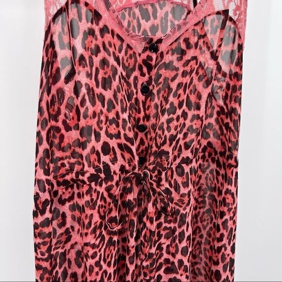 FOREVER 21 SHEER ANIMAL PRINT DUSTER TYPE DRESS - Picture 8 of 10